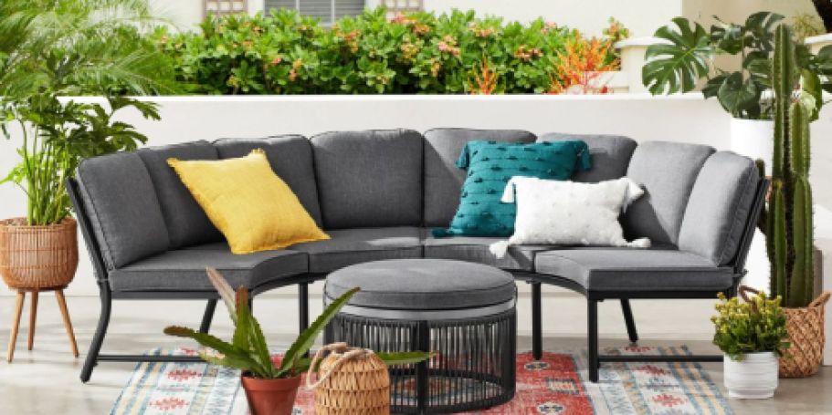 Walmart Patio Furniture Sale | Sectional & Ottoman Only $143 Shipped (Reg. $288)