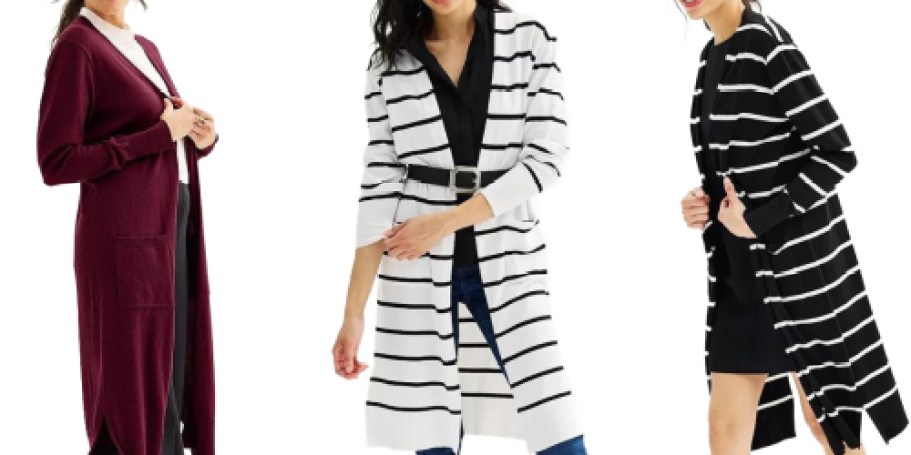 Up to 70% Off Nine West Clothing on Kohls.online | Duster Cardigan from $11.88 (Reg. $44)