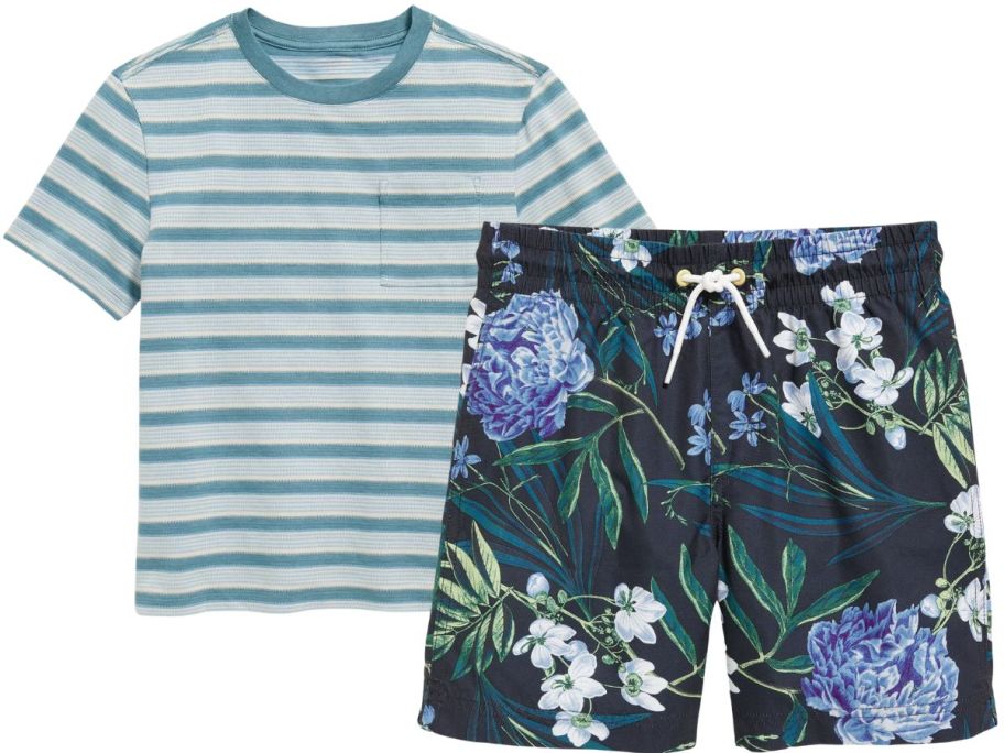 Old Navy Boy's Shirt and Swimsuit