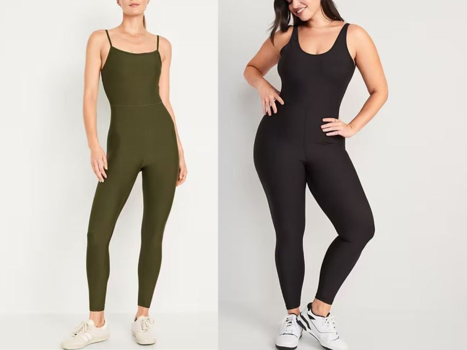 2 women in Old Navy Women's bodysuits