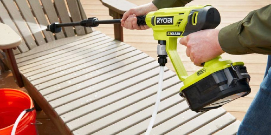 Ryobi Cordless Pressure Washer Just $49 Shipped (Reg. $99) – Perfect for Small Jobs!