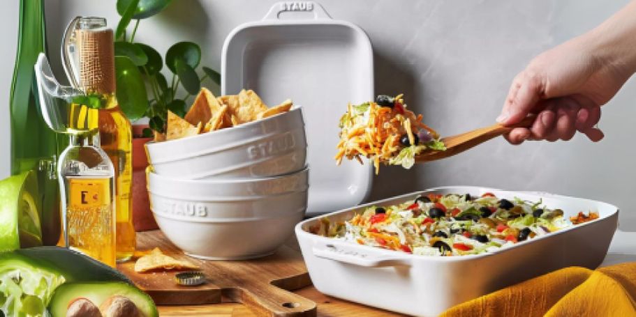 WOW! Staub Ceramic 4-Piece Bakeware & Bowl Set UNDER $50 on Sam’sClub.online