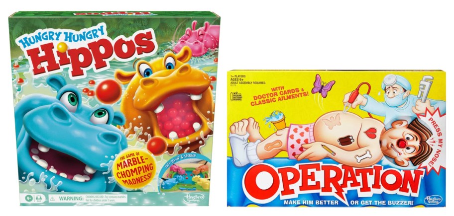 Stock image of hungry hippo and operations board game