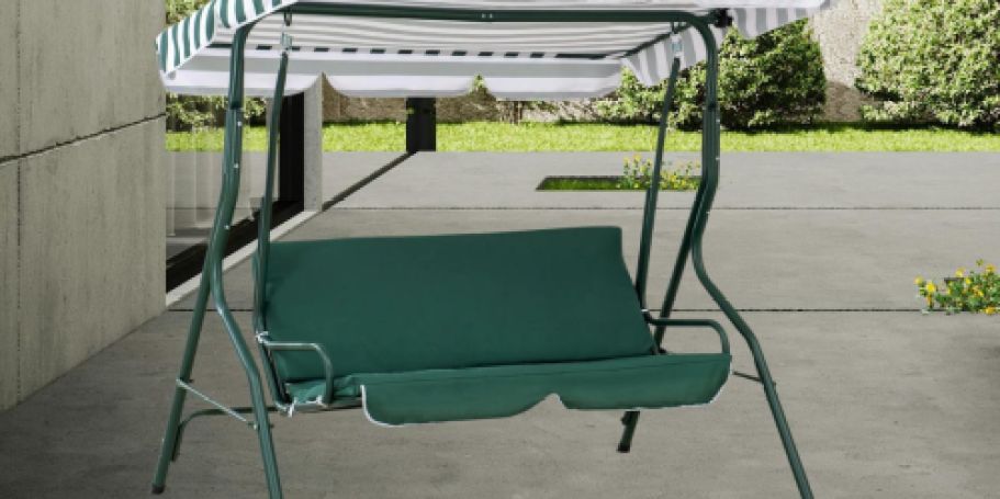 Outdoor Swing with Canopy Only $64.68 Shipped on Lowes.online (Regularly $154)