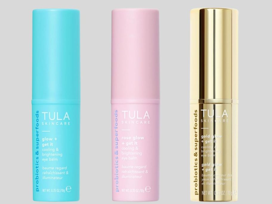 Tula Skincare Frosted w/ Freshness Eye Balm Trio stock image