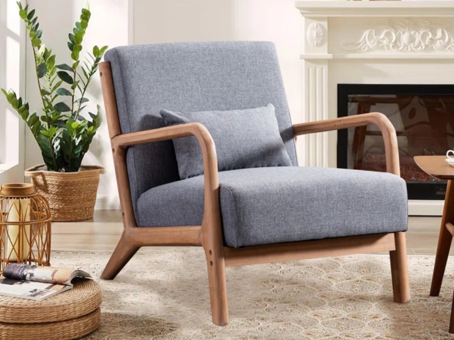 Sand & Stable 26" Linen Blend Accent Chair