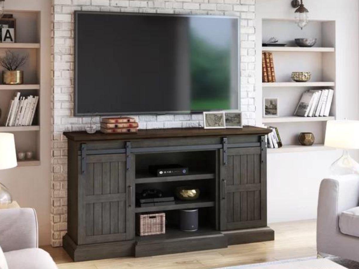 Up to 75% Off Entertainment Stands on Wayfair.online + Free Shipping (One Has a Built-In Fireplace!)