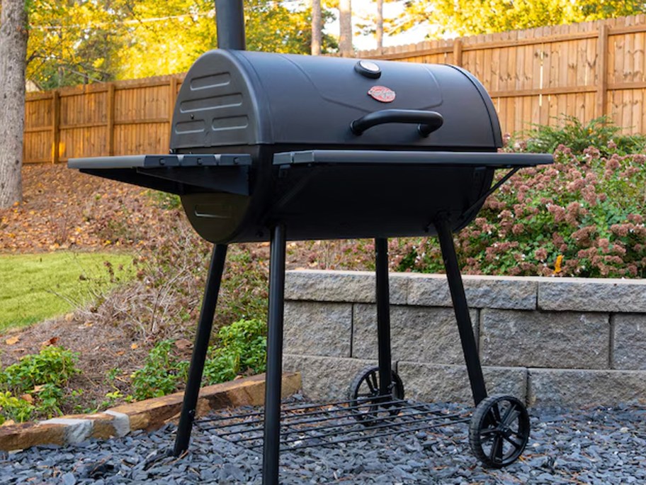 black chargrill on patio 