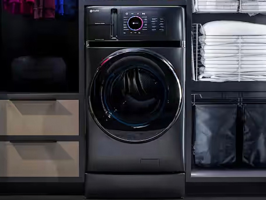 graphite lg washer dryer onlinebo in laundry room 