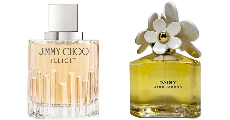 two perfume stock images