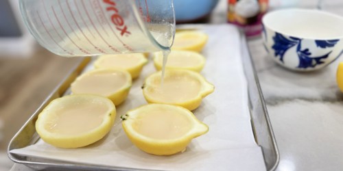 Make Creamy Sweet & Tart Fruit Sorbet with Lemon Cups!