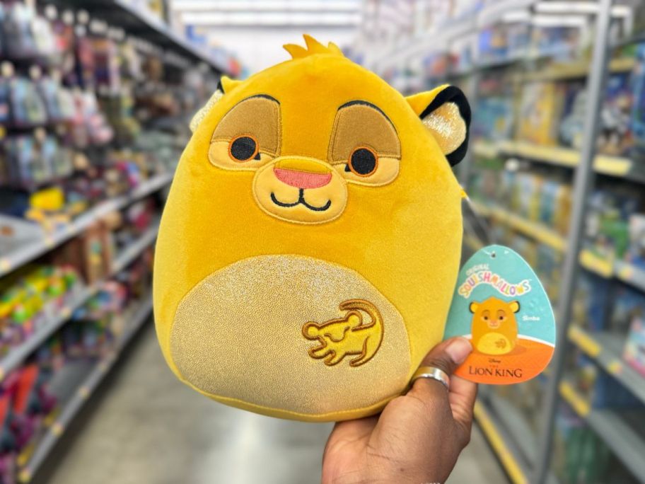 Squishmallows 8-Inch Disney Lion King Simba in hand in store