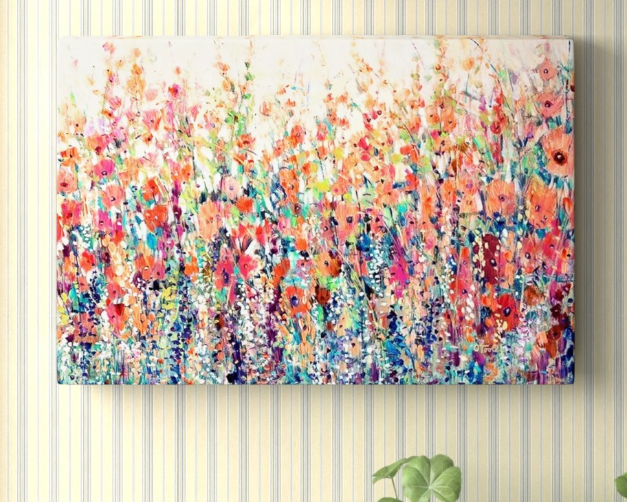 spring florals on canvas print