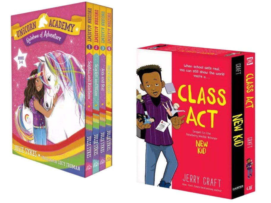 Unicorn Academy boxed book set and the Class Act boxed book set