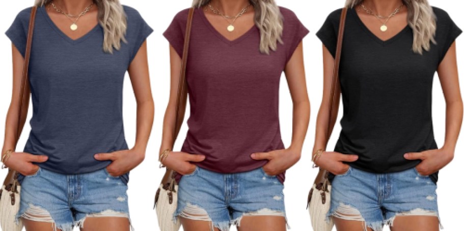 Women’s Cap-Sleeve Top ONLY $7.99 on Amazon (Sizes Up to XXL!)