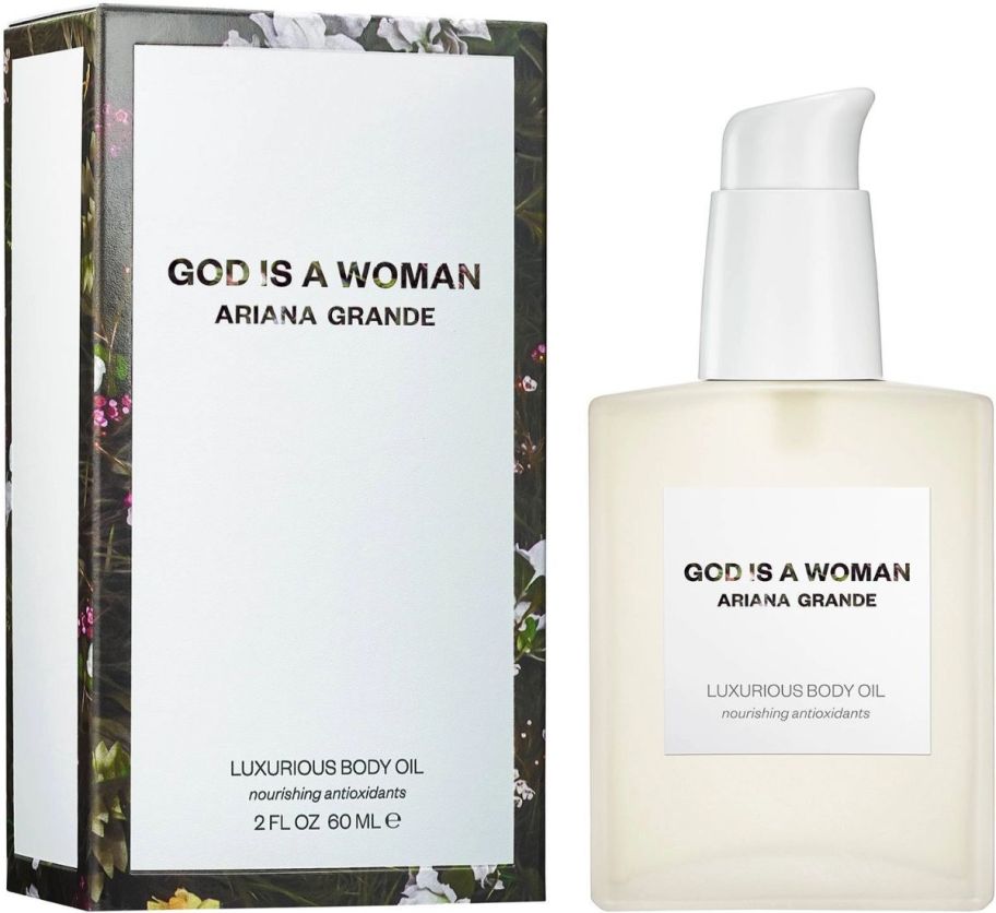 ariana grande god is woman body oil