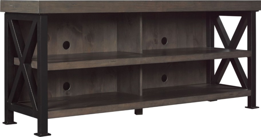 dark wood TV stand