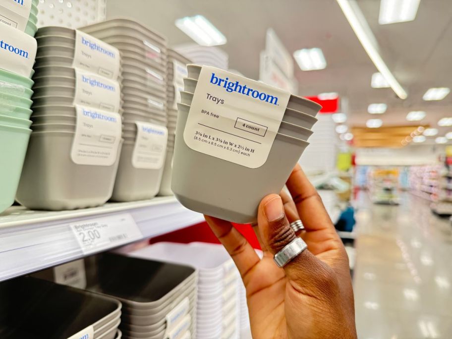 Brightroom plastic trays in a store in gray