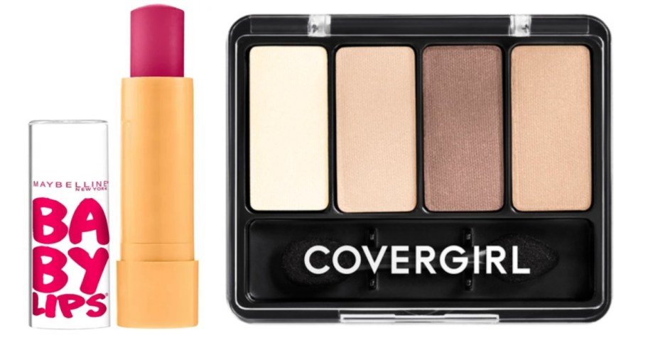 lip gloss and eye shadow