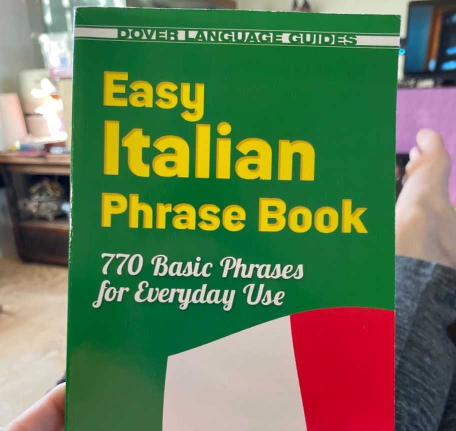 easy italian phrase book with flag