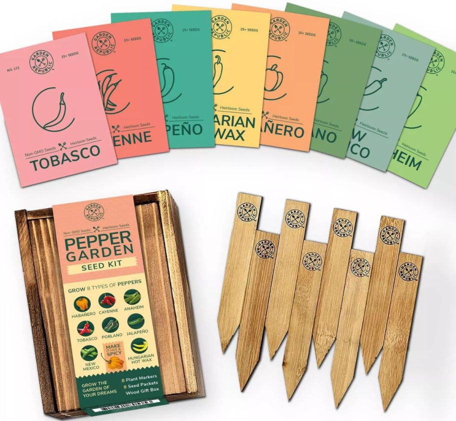 content of the Garden Republic Pepper Garden Seed Set