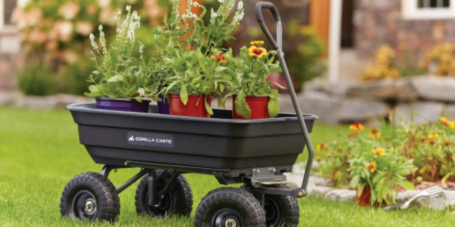 50% Off Gorilla Garden Dump Cart – Just $98 Shipped on Amazon (600-Pound Capacity!)