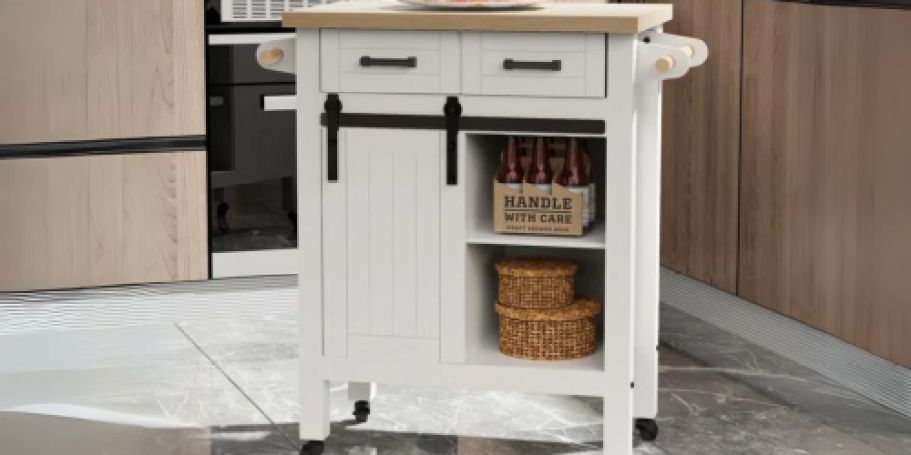 Up to 60% Off Wooden Rolling Kitchen Storage Carts on Wayfair.online + Free Shipping