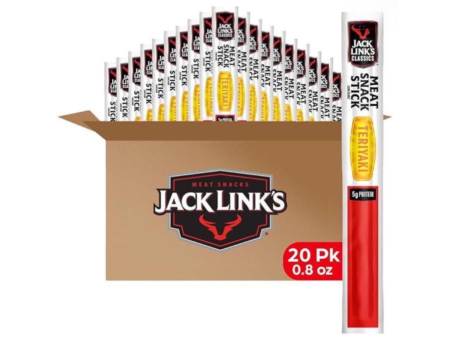 Jack Link's Classic Teriyaki Meat Sticks 0.8oz 20-Count stock image