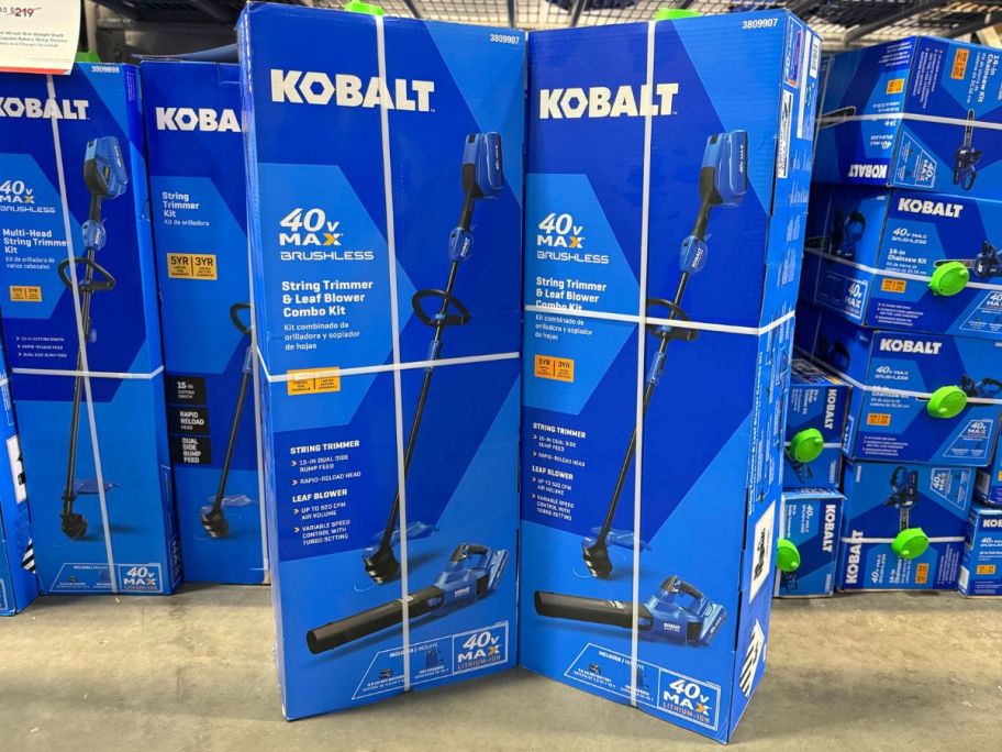 Kobalt 40-volt Cordless Battery String Trimmer & Leaf Blower onlinebo w/ Battery & Charger