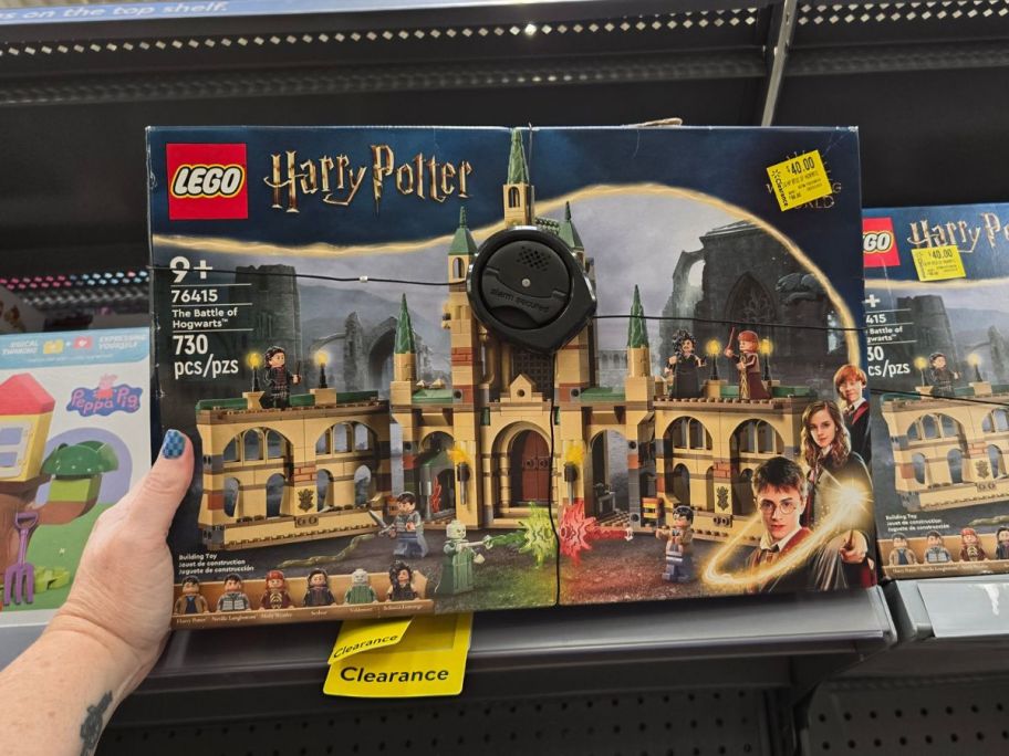 LEGO Harry Potter The Battle of Hogwarts Building Toy Set box on shelf in store