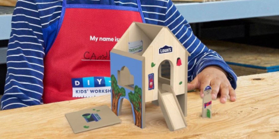 Lowe’s Kids Workshop | Register Now to Make a FREE Mini Treehouse on August 17th