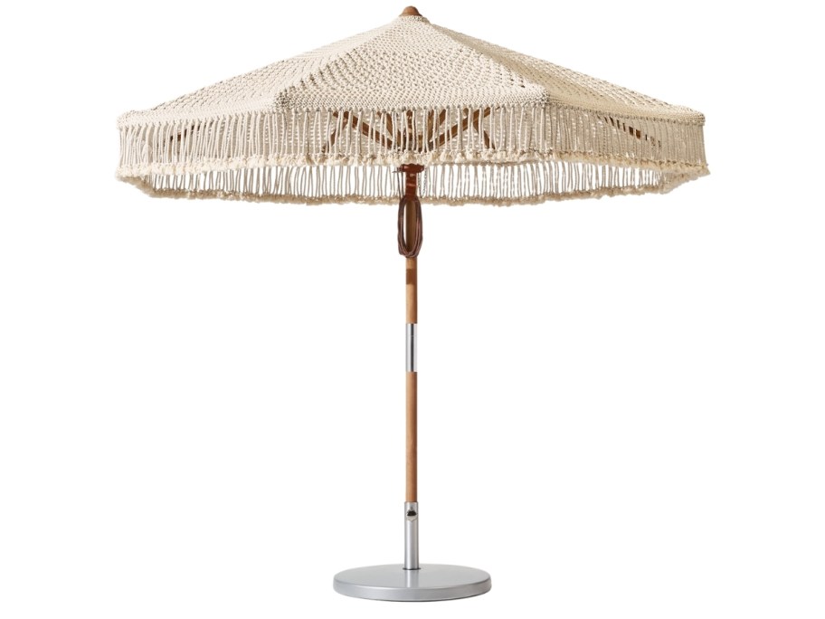 stock photo of macrame umbrella