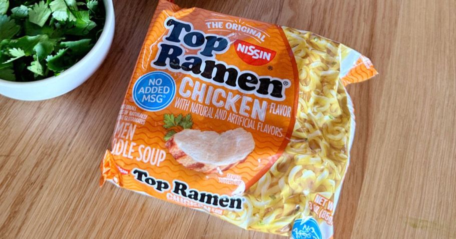 Nissin Top Ramen Noodles 24-Count Just $4 Shipped on Amazon (17¢ Each)