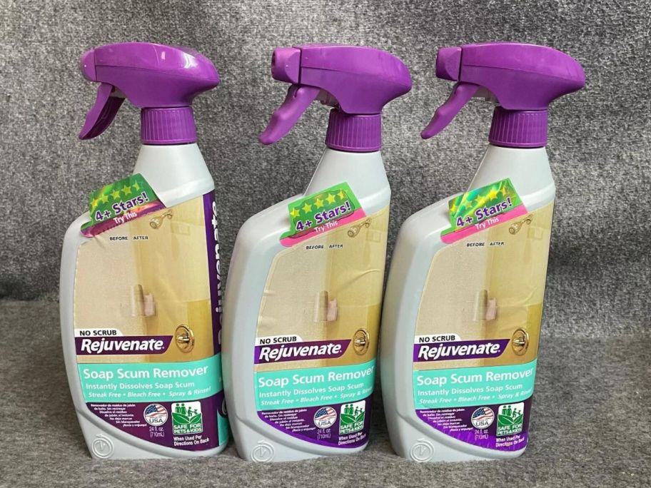 3 bottles of Rejuvenate Soap Scum Remover Spray