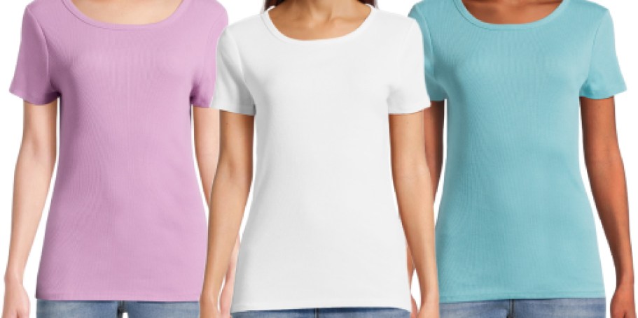 GO! Time and Tru Women’s T-Shirts 3-Pack Only $6.88 on Walmart.online