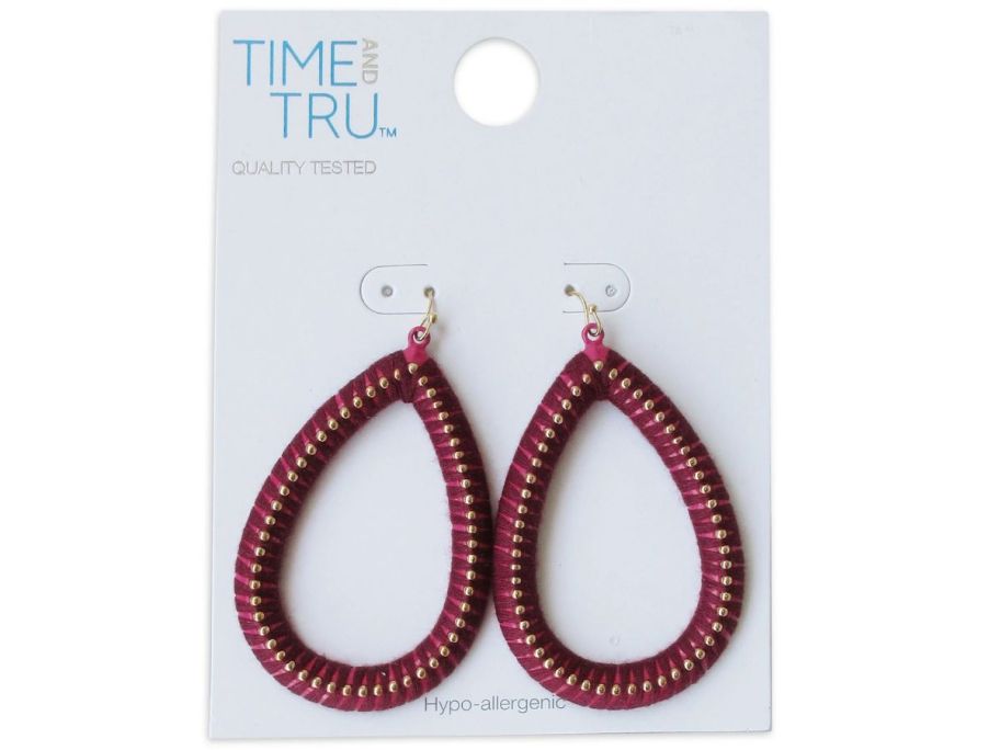 Time and Tru Oval Earrings stock image