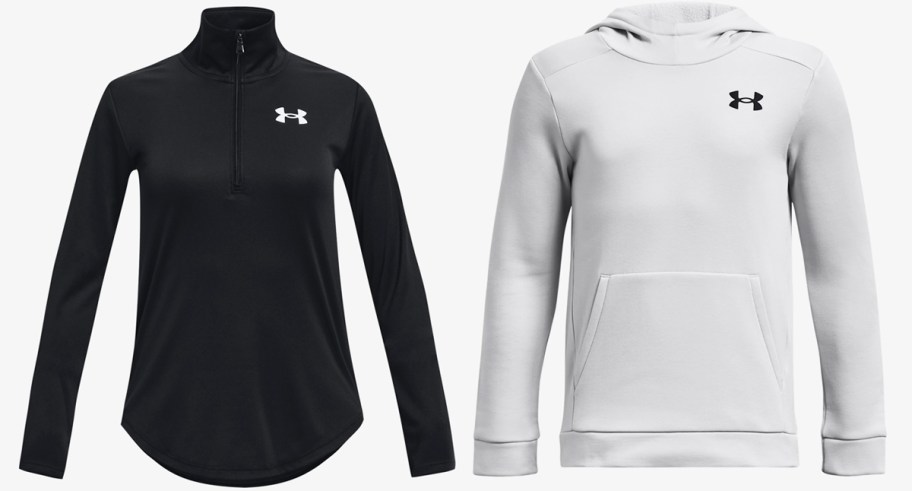 black and grey under armour sweatshirts