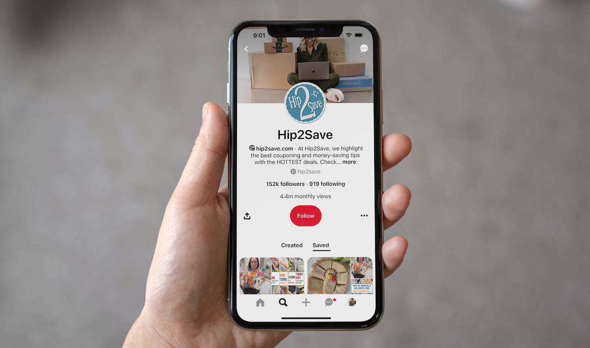 http://hand%20holding%20phone%20with%20hip2save%20pinterest%20on%20screen