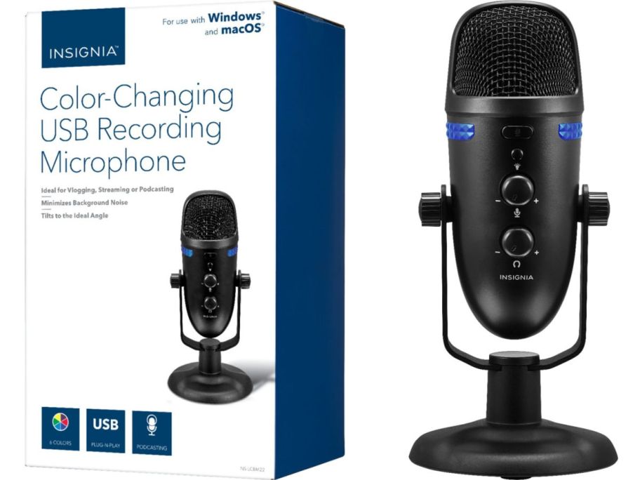 microphone next to product box