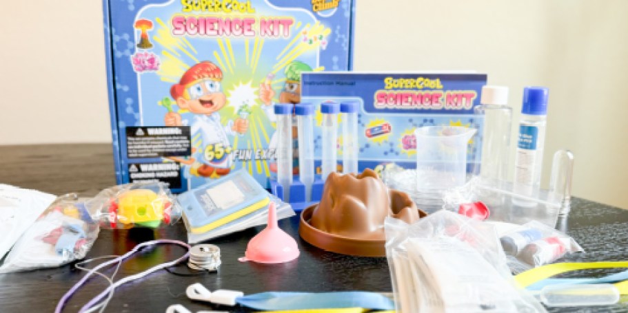 Kids Science Kit $19.99 on Amazon | Includes 65 Experiments – Make a Volcano, Lava Lamp & More