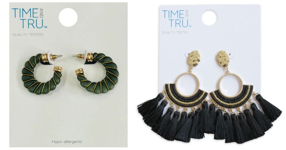 time and tru earring stock images