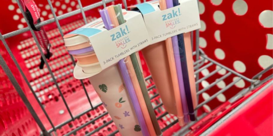 Zak Designs 3-Pack Tumblers with Lids & Straws Only $4.99 on Target.online