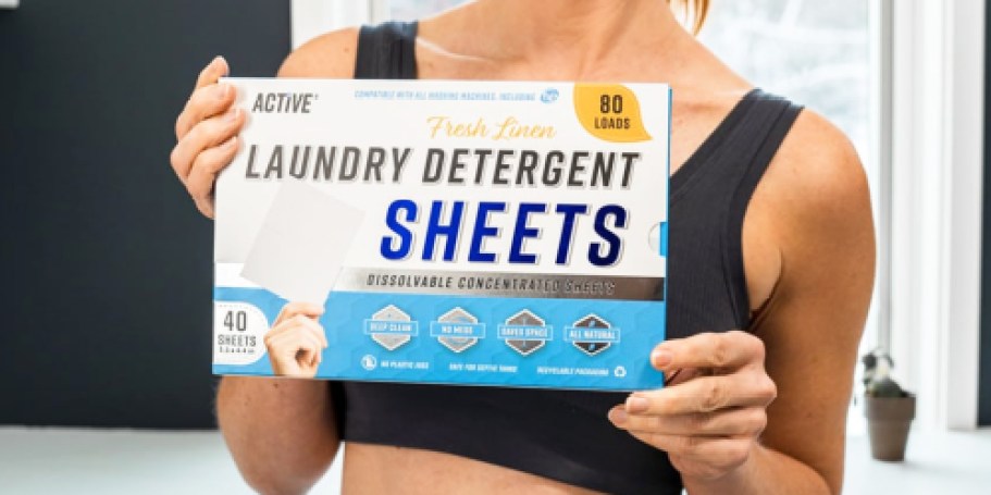 Active Laundry Detergent Sheets 80-Count Box Just $9.72 on Amazon