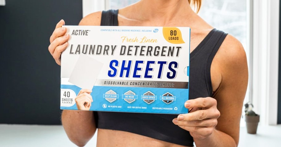 Active Laundry Detergent Sheets 80-Count Box Just $9.72 on Amazon