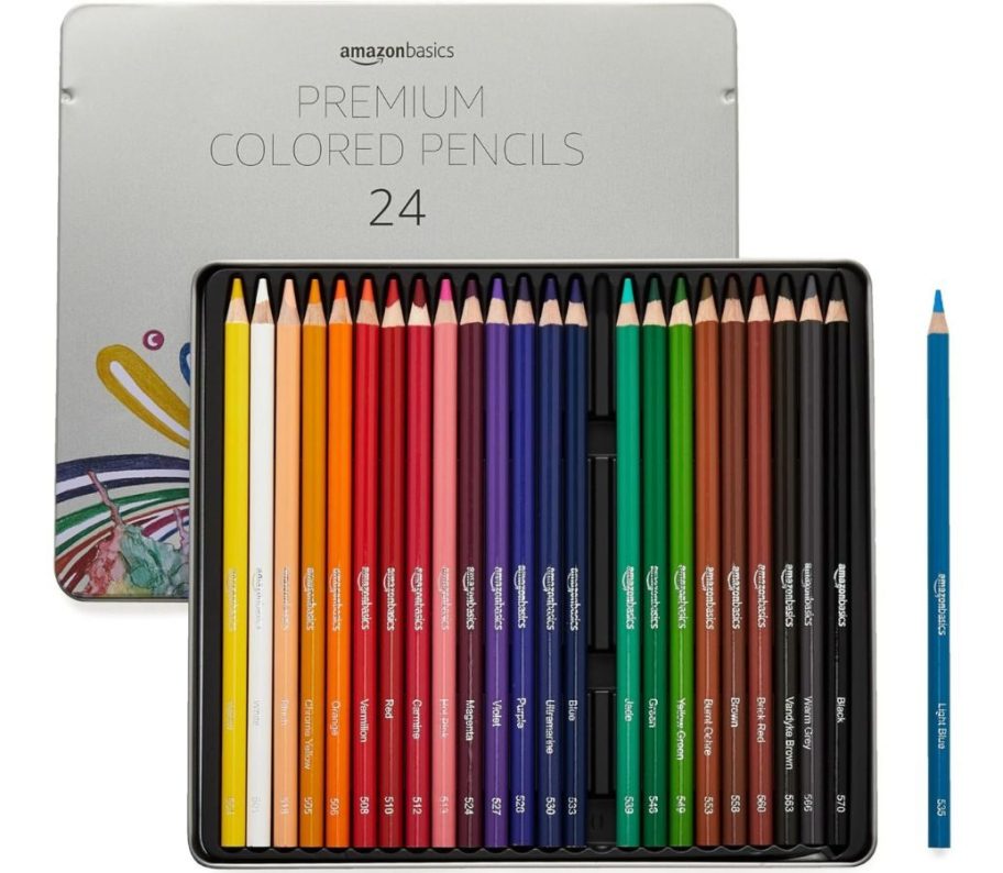 Amazon Basics Colored Pencils 24-pack