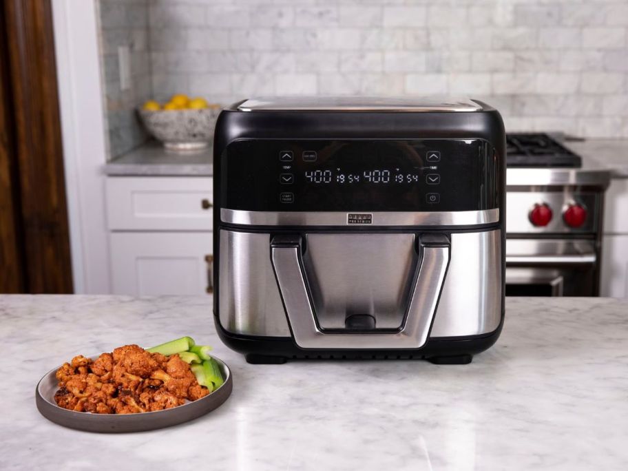 Bella Pro Series 9-Quart Digital Air Fryer w/ Dual Flex Basket on counter