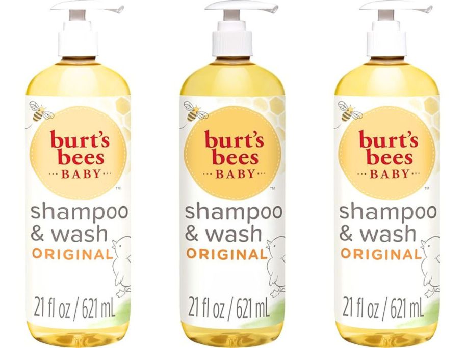 Burt's Bees Baby Shampoo & Wash 21oz Pump Bottle stock image