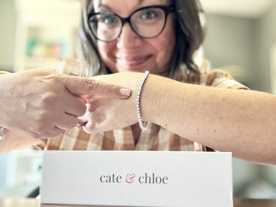 GO! Cate & Chloe 18K Tennis Bracelet w/ Gift Box Only $20 (Reg. $125)