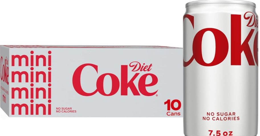 Stock image of Diet Coke 7.5oz Cans 10-pack