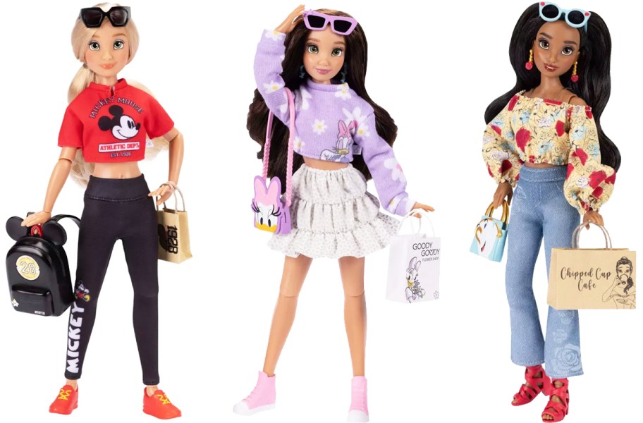 three Disney ILY 4EVER Fashion Dolls with accessories